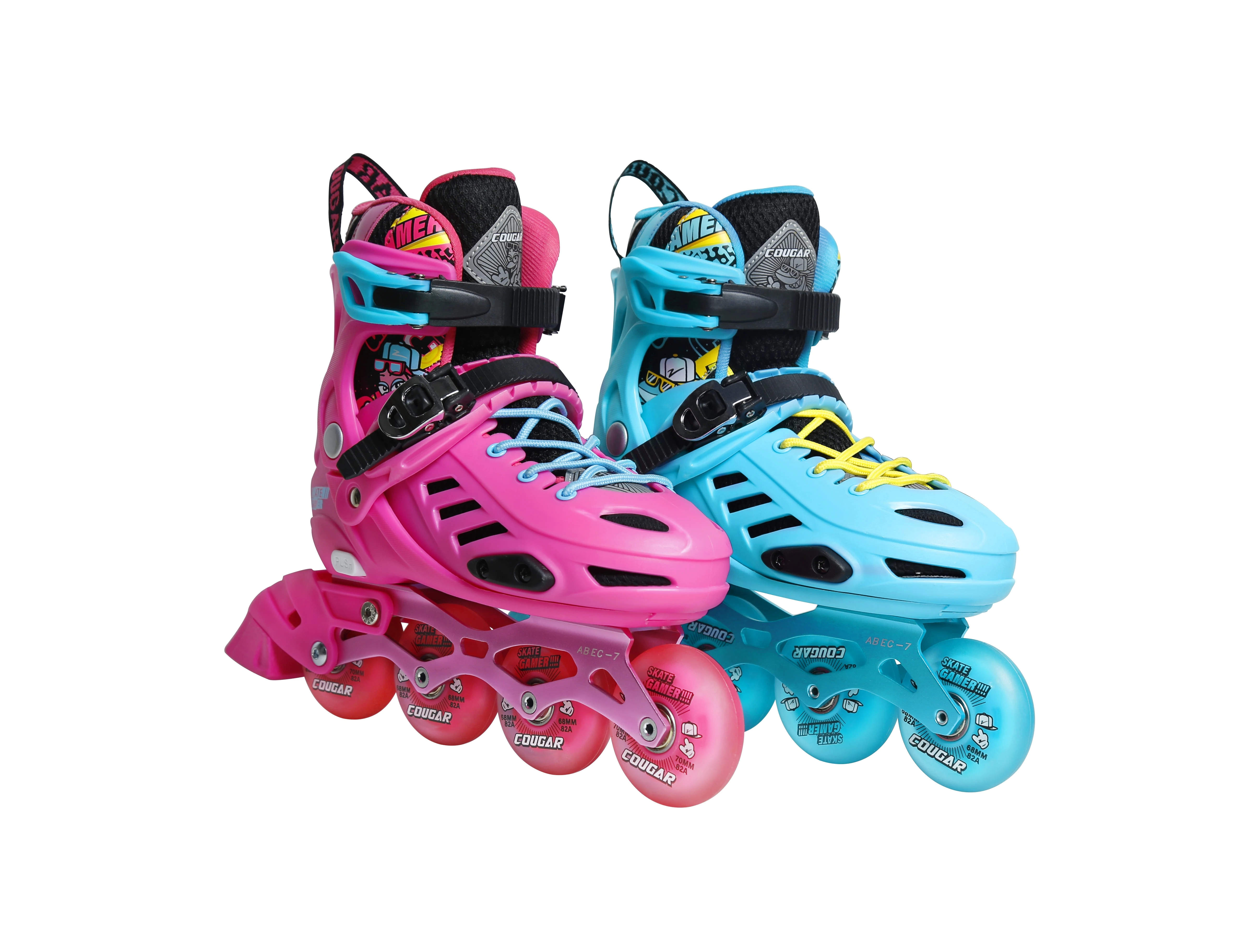 2021 Cougar professional pink blue kids women inline freestyle skates good quality
