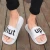 Import 2021 Hot PU slider slippers with custom logo from China