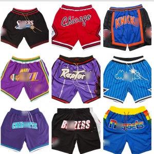 2021 Hot Sale Just Mens Don Throwback Basketball Shorts Hip Hop Magic Polyester Quick Dry Embroidery Mesh Sports Wear With Logo