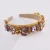 Import 2021 new bride baroque color inset diamond gorgeous temperament water diamond hair hoop dance gift hair ornaments from China