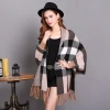 2021 New High Quality Shawl Scarf Large Plaid Shawl With Sleeves With Sleeves Fringed shawl