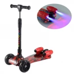 2021 new model 3 wheel foot scooter kick electric scooter with music speaker led lights