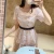 Import 2021 spring and summer Australia new products nude pink rose water soluble lace hollow V short-sleeved dress long skirt dress from China