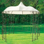 2021 Wholesale outdoor garden wrought iron gazebo pavilion backyard pagoda dome gazebo waterproof
