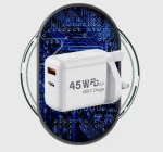 2024 High Quality Super Fast Charger 45W Hot Selling Factory Price GaN Charger Dual A+C USB Quick Charger