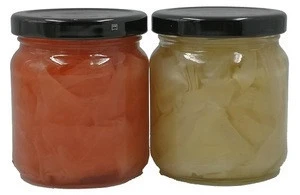 212ml  natural pickled pink red sushi ginger in jar Chinese preserved vegetable Japanese style