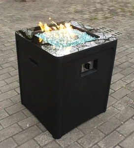 22&quot; Square Fire Pit Table Outdoor Garden Gas Heater CSA Certified