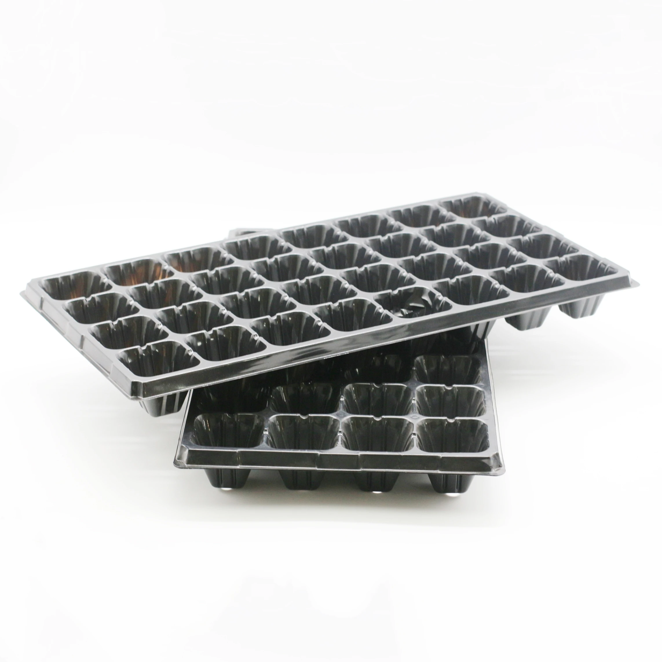 24 Cells PVC/PET/PS Plastic Nursery Microgreen Seed Starter Tray,Hydroponics Germination Propagation Planting Seedling Trays
