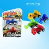 2.5 inch Transparent Engineering Vehicle Pull Back Action Toy Friction Car