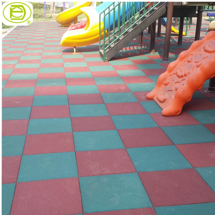25mm Playground or kindergarten  rubber flooring mats tiles