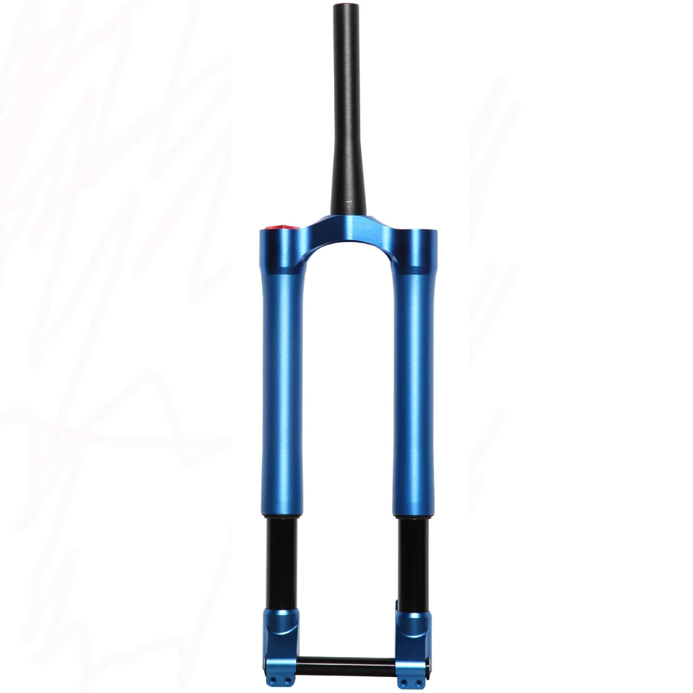 26 blue black inverted air damping fork magnesium-alloy mtb fork bike