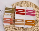 2pcs/card Super hot Ins style acrylic hairpins bright candy color hair clips