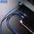 Import 3 in 1 fast charging  2A usb data braided cable for mobile phone devices from China