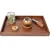 Import 3 Set Wooden Tray Ottoman Tray With Handles Natural Handmade Black Walnut Serving Tray Vintage Decorative for Kitchen L+M+S from China