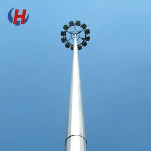 30 meters Height Pole for 500w LED High Mast Flood Light And Street Light Pole