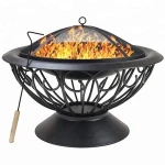 30" Stylish Heat-resistant Large Fire Pit For Bonfire