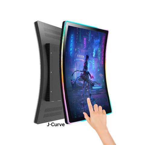 32 43 55 Inch S J C Curved touch screen Monitor 49 Inch Gaming monitor RGB LED light bar arcade game skill game machine