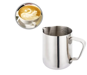 350ml 304 Stainless Steel Craft Art Making Coffee Pitcher Pull Cup Frothing Jug Milk Frothing Mug Measure Coffee Tools