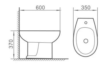 3813 High Quality Ceramic Luxury Design Toilet Bidet