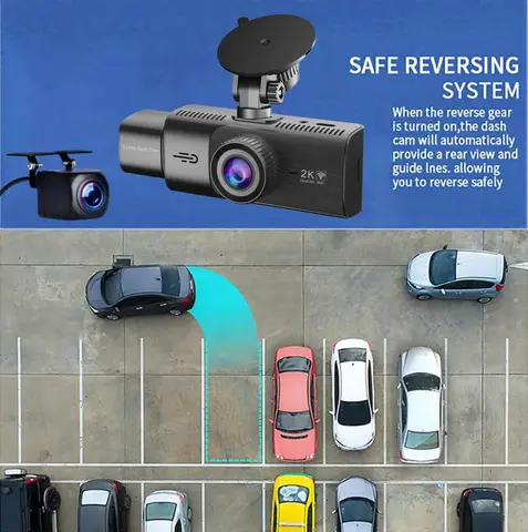Buy 3ch 3 Lens Car Record Camera Driving Recorder 2k Wifi Gps 24h ...