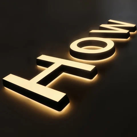 Buy 3d Acrylic Logo Custom Led Signs Custom 3d Led Illuminated Letter ...
