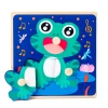 3D wooden nail hand grasping board puzzle childrens early education puzzle cartoon animals matching wooden toys