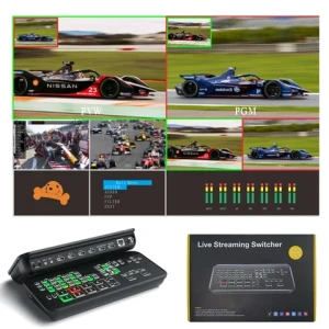 4 channel HDMI RGB one-click chroma key video mixer switcher broadcast live stream switcher hdmi