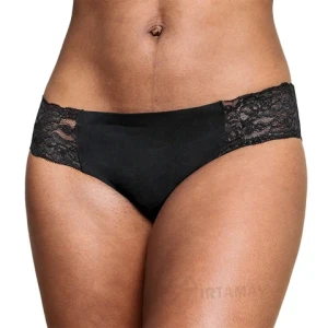 4 Layer Black Lace Washable Postpartum Incontinence Leakproof Period Panties Flower Lace Floral Menstrual Underwear For Women