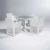 Import 4 Piece Table And Chairs Garden Sets Modern Patio Metal Frame Aluminium Furniture Outdoor Furniture Set from China