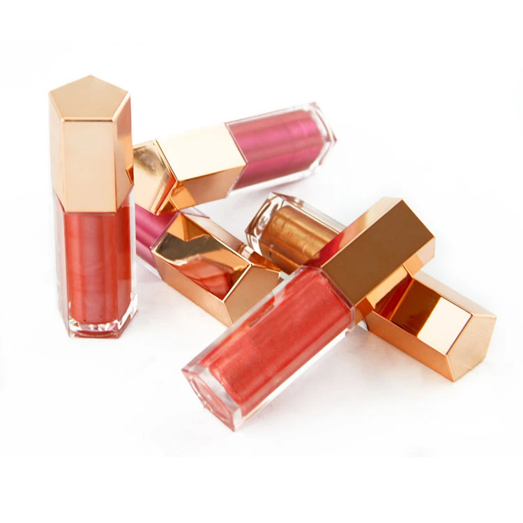 49 Colors Wholesale Custom Shiny Vegan Lipstick Clear Pearl Lip gloss flash Private Label