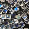 4mm Natural Rainbow Moonstone Princess Cut Loose Gemstones Wholesale