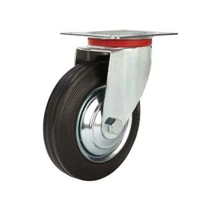 5 Inch Rubber Swivel Caster Wheel No Brake