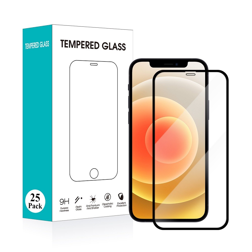 50 25 2 pcs pack 2.5d 3d mobile phone tempered glass for iPhone 12 screen protector