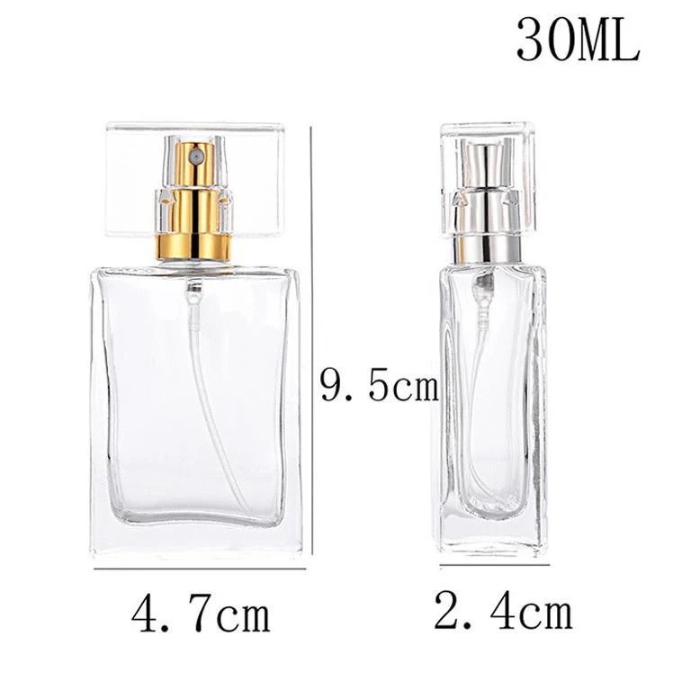 50ml manufacturer wholesale Clear liquor atomizer screw spray pump perfume empty glass bottles