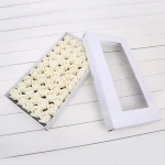 50PCS/LOT Scented Bath Soap Rose Soap Flower Petal For Wedding Favors and Gift Valentine's Day