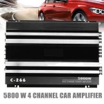 5800 Watt Car Audio Power Amplifier 4 Channel 12V Car Amplifer Car Audio Amplifier for Cars Amplifier Subwoofer