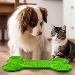 6 In 1 BPA Free Sucker Dog Lick Mat Silicone Feeder Dog Lick Bowl Pet Suction Lick Mat for Dog