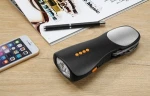 6 in 1 multi-function police alarm rechargeable am/fm portable radio for camping & hiking
