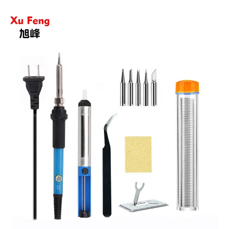 60W 220V/110V Electric irons Tool Kit Adjustable Temperature Regulation Soldering iron Tips Portable Welding