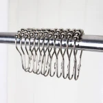 68mm shower curtain ring gliders hook ring hook clips with metal beads