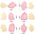 Import 6pc Unicorn cookie molds cartoon plastic cookie pressing molds DIY sugar turning cake baking tools from China