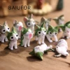 6pcs Mini Cartoon Cat Ornaments Table Decoration &amp; Accessories Birthday Gifts &amp; Crafts Miniature Garden, Car Decor