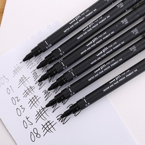 6pcs/set Uni Pin Drawing Pen Fineliner Ultra fine line marker ink black Micron drawing Pen art Marker set