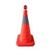 700mm ABS foldable reflective collapsible traffic cone Guangzhou roadway safety