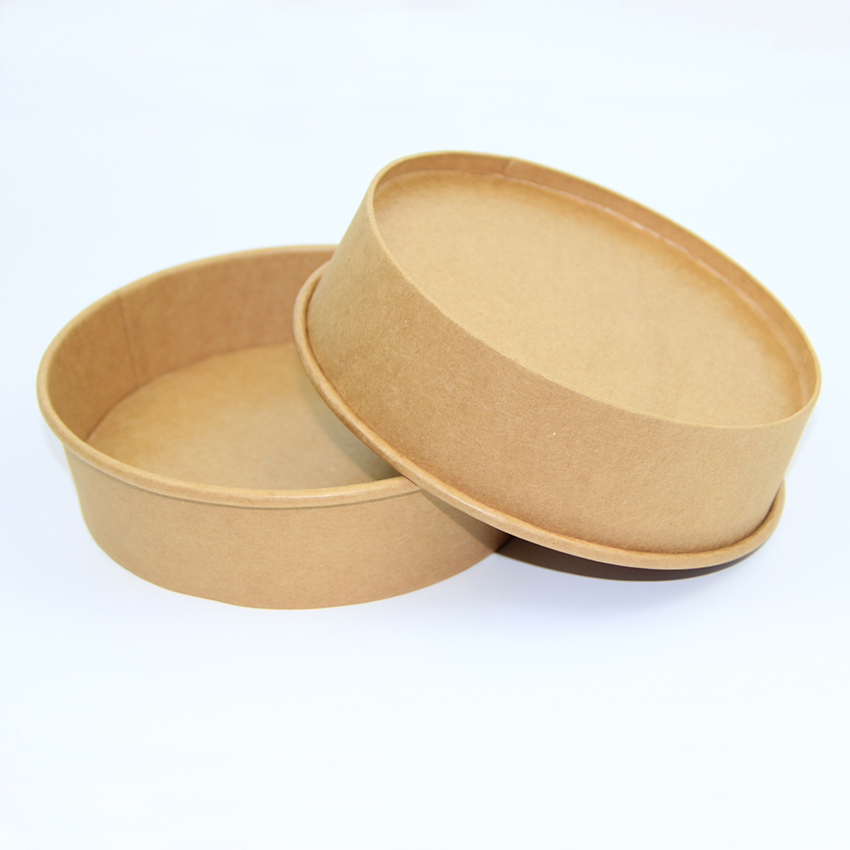 Buy 750ml 850ml 900ml Kraft Disposable Paper Salad Bowl For Light Food ...