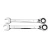 Import 8-19mm CR-V reversible fixed box and open end combintation reatchet wrench spanner car service hand tools from China