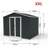 8 * 6 feet Sustainable Chinese Wholesale 2021 New back yard bike metal garden tools storage steel Shed utility garden house