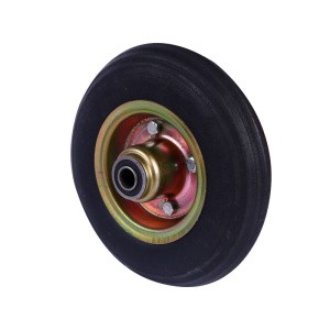 8 inch shock absorber caster wheel polyurethane shock absorber caster with tire brake for automotive factory