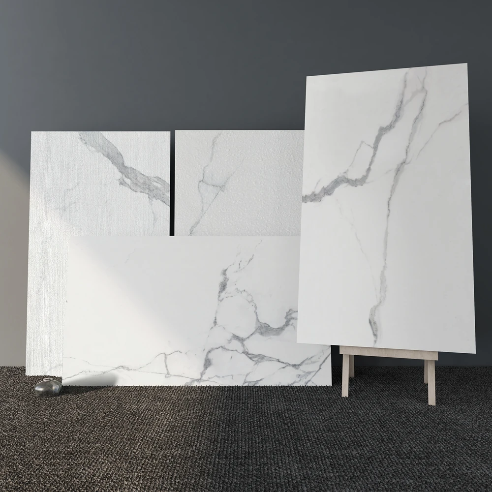 800x1400x6mm,600x1200x6mm,1000x1000x6mm Calacatta Polished, Matt and Texture bathroom wall tiles ultra thin slab tile