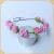 Import 9 pcs Colorful Rose Head Wreath For Wedding Hair Accessory PE artificial Flower With Silk Ribbon from China